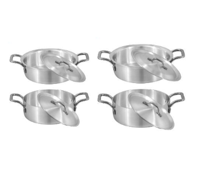 Aluminium Fish Cooking Pot Set XL Set of 4 Size 11-14 CPL2 (Big Parcel Rate)