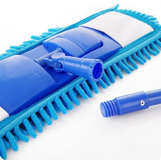 Flat Microfibre Floor Mop with Expandable Stick Pole Handle 42 cm Assorted Colours 2045 A