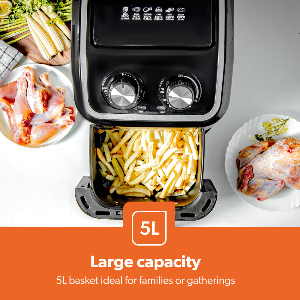 GEEPAS Air Fryer 5L 1600W GAF37528 (Big Parcel Rate)