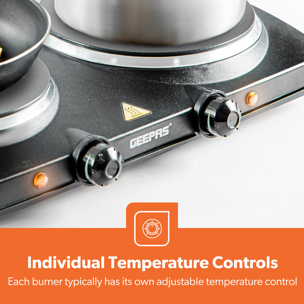 Portable Ceramic Electric Hot Plate Double 2000W GCP32026UK (Big Parcel Rate)