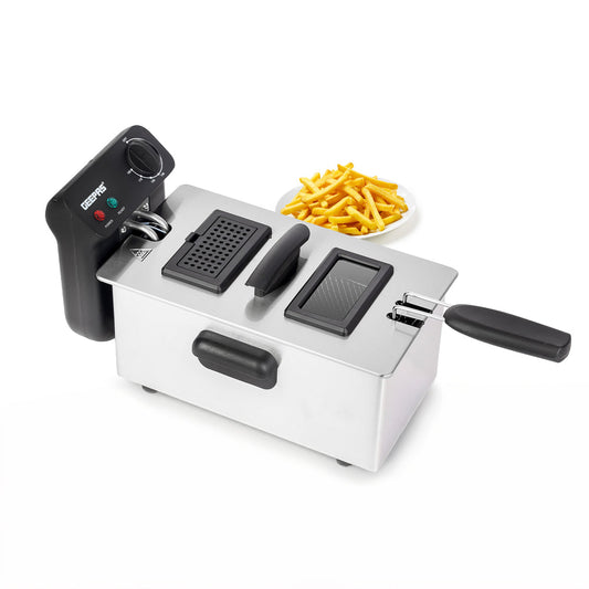 Stainless Steel Deep Fat Oil Chips Fryer with Viewing Window 3L GDF36011UK (Big Parcel Rate)