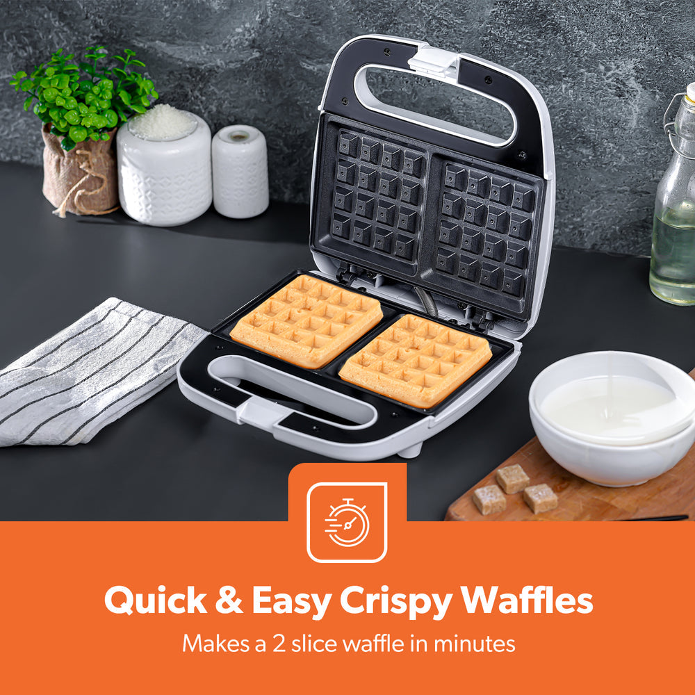 Electric Two Slice Belgian Waffle Maker 750W GWM676 (Parcel Rate)