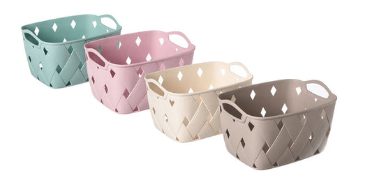 Plastic Bathroom Shower Caddy Storage Basket 27 x 21 x 15 cm Assorted Colours 6826 (Parcel Rate)