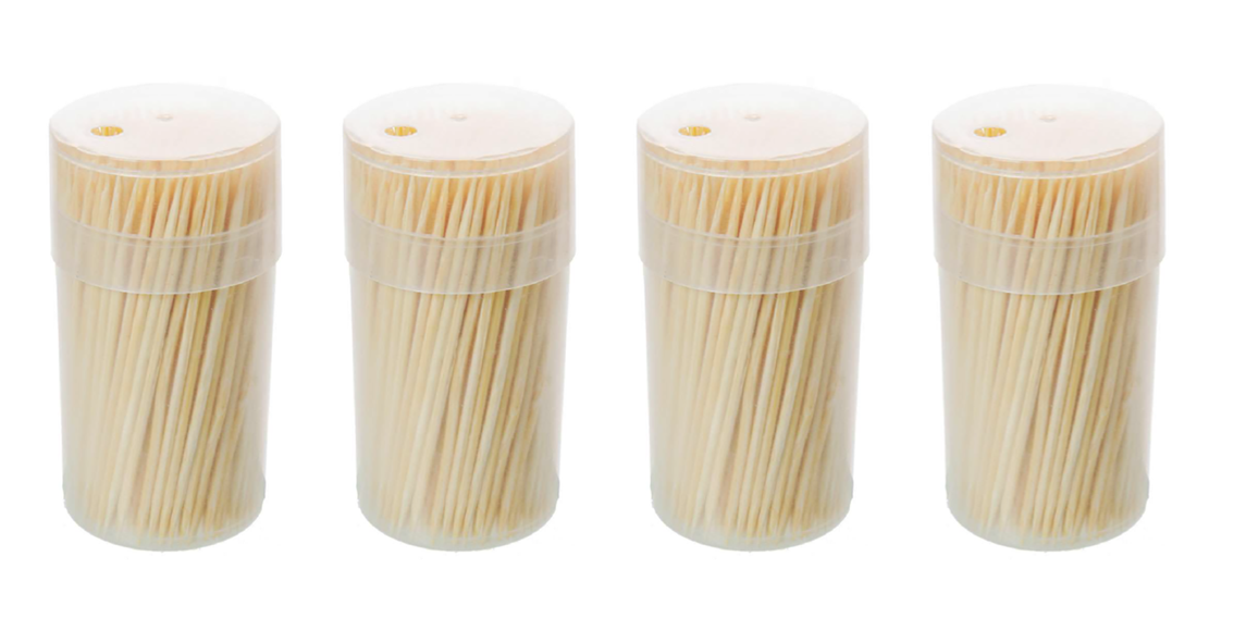 IIGEurope Bamboo Cocktail Sticks Toothpicks Pack of 4 (Parcel Rate)