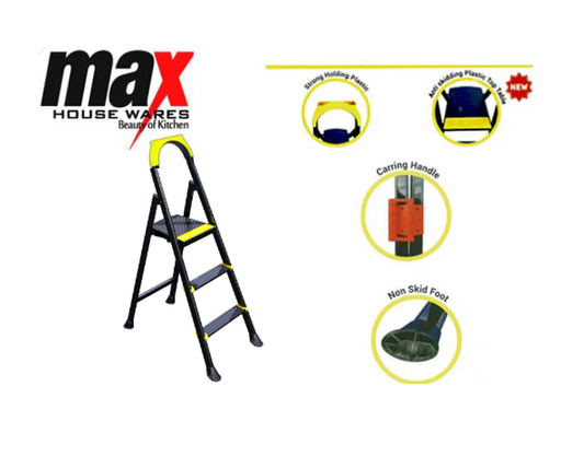 2+1 Step Ladder Heavy Duty Assorted Colours MX3122 / MX3102 L3 (Big Parcel Rate)