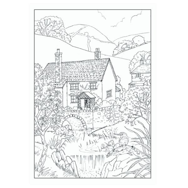 World of Art Adult Colouring Book Country Scenes, Castles & Cottages Assorted Designs P2581 (Large Letter Rate)
