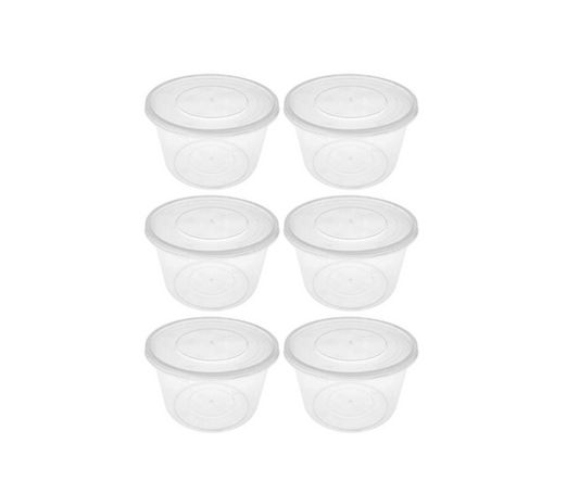Disposable Plastic Round Food Sauce Container 4oz / 100ml Pack of 10 SK28170 (Parcel Rate)