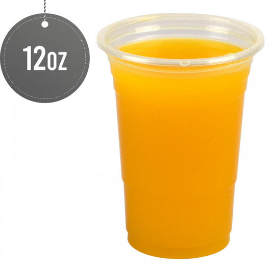 Reusable Plastic Smoothie Juice Cups 12oz Pack of 50 ST81942 (Parcel Rate)