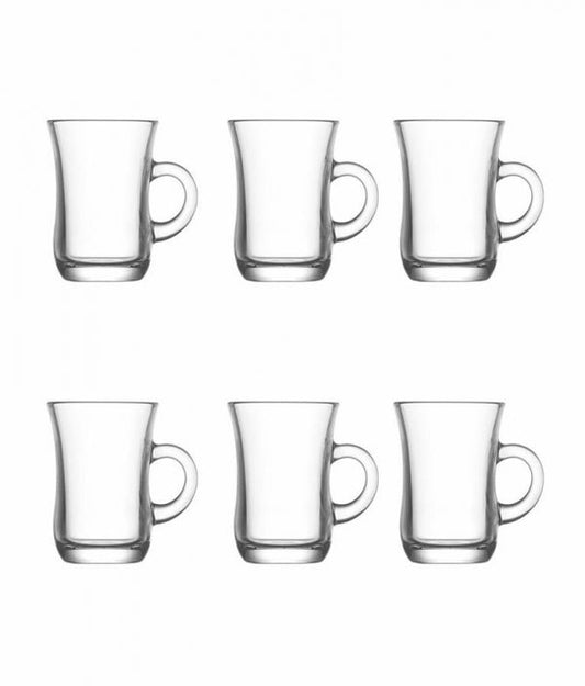 Yudum Tea Glasses Cup 95cc Set of 6 YUD402E (Parcel Plus Rate)