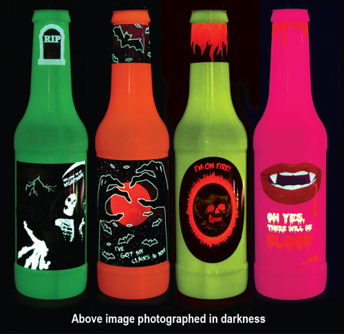 Giant Plastic Glow in the Dark Money Saving Bottle 58.5cm Assorted Colours BOT010 (Big Parcel Rate)