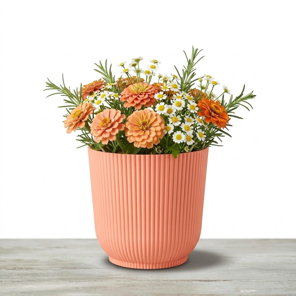 Flower Pot Assorted Colours 20x22x22cm 331g SKU 8234