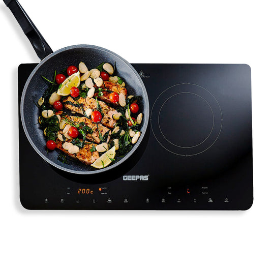Glass Electric Digital Portable Induction Cooker Hot Plate Hob Double 2800W GIC33021UK (Big Parcel Rate)