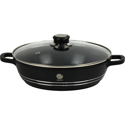 Non Stick Diecast Shallow Casserole Pot 24cm ST81855 (Parcel Rate)