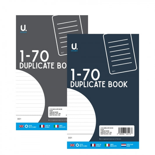 Duplicate Invoice Book Numbers Letters Shop Receipt 1-70 Pages P1019 A (Large Letter Rate)