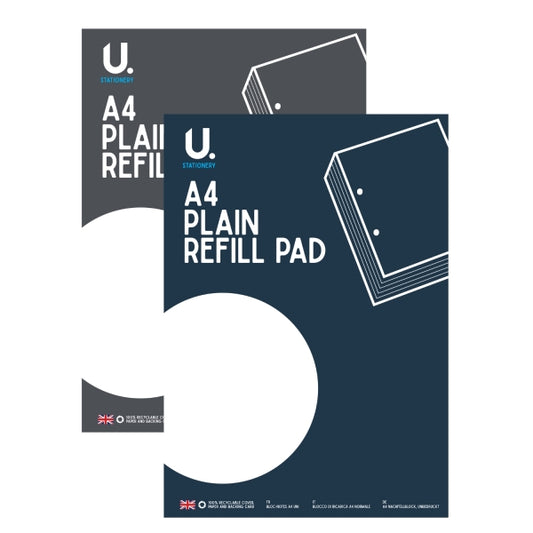 A4 Plain Refill Pad 29.7 x 21 x 0.5 cm Assorted Colours P1029 (Large Letter Rate)