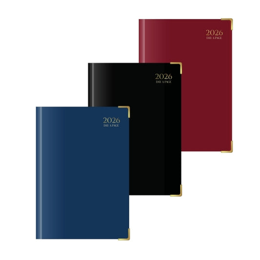 A5 Page a Day Classic Luxury Diary 2026 with Half Page Weekends P2184 (Large Letter Rate)