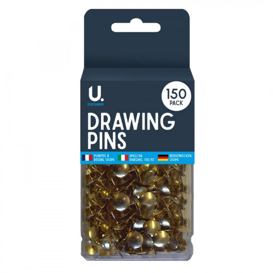 Stationery Office Metal Drawing Pins 150pk P2346 (Large Letter Rate)