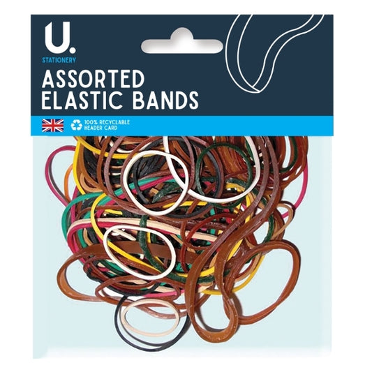 Assorted Sizes and Colours Elastic Bands 52g P2410 (Large Letter Rate)