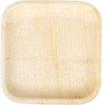 Biodegradable Disposable Square Areca Palm Leaf Plates 8" Pack of 5 EC0454 (Parcel Rate)