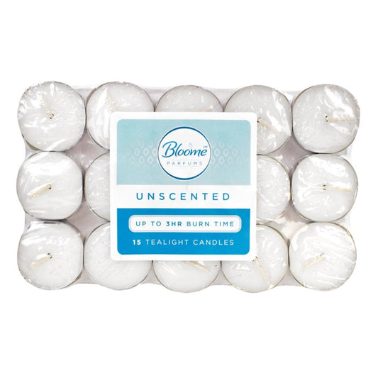 Bloome White Tealight Candles Pack of 15 321861 (Large Letter Rate)