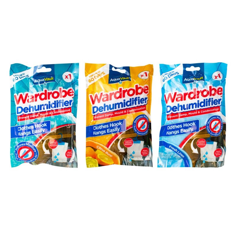 Wardrobe Interior Dehumidifier Hanging Bag Pack Assorted Scents 317058 (Parcel Rate)