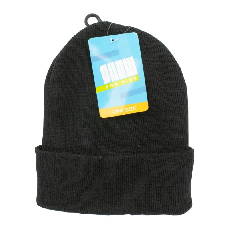 Kid's Winter Beanie Hat One Size Black 323986 (Large Letter Rate)