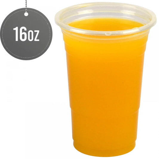 Reusable Plastic Smoothie Juice Cups 16oz Pack of 50 ST81943 (Parcel Rate)