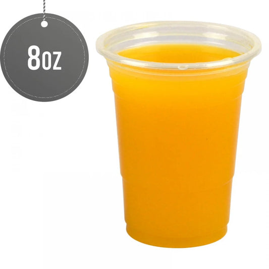 Reusable Plastic Smoothie Juice Cups 8oz Pack of 50 ST81941 (Parcel Rate)