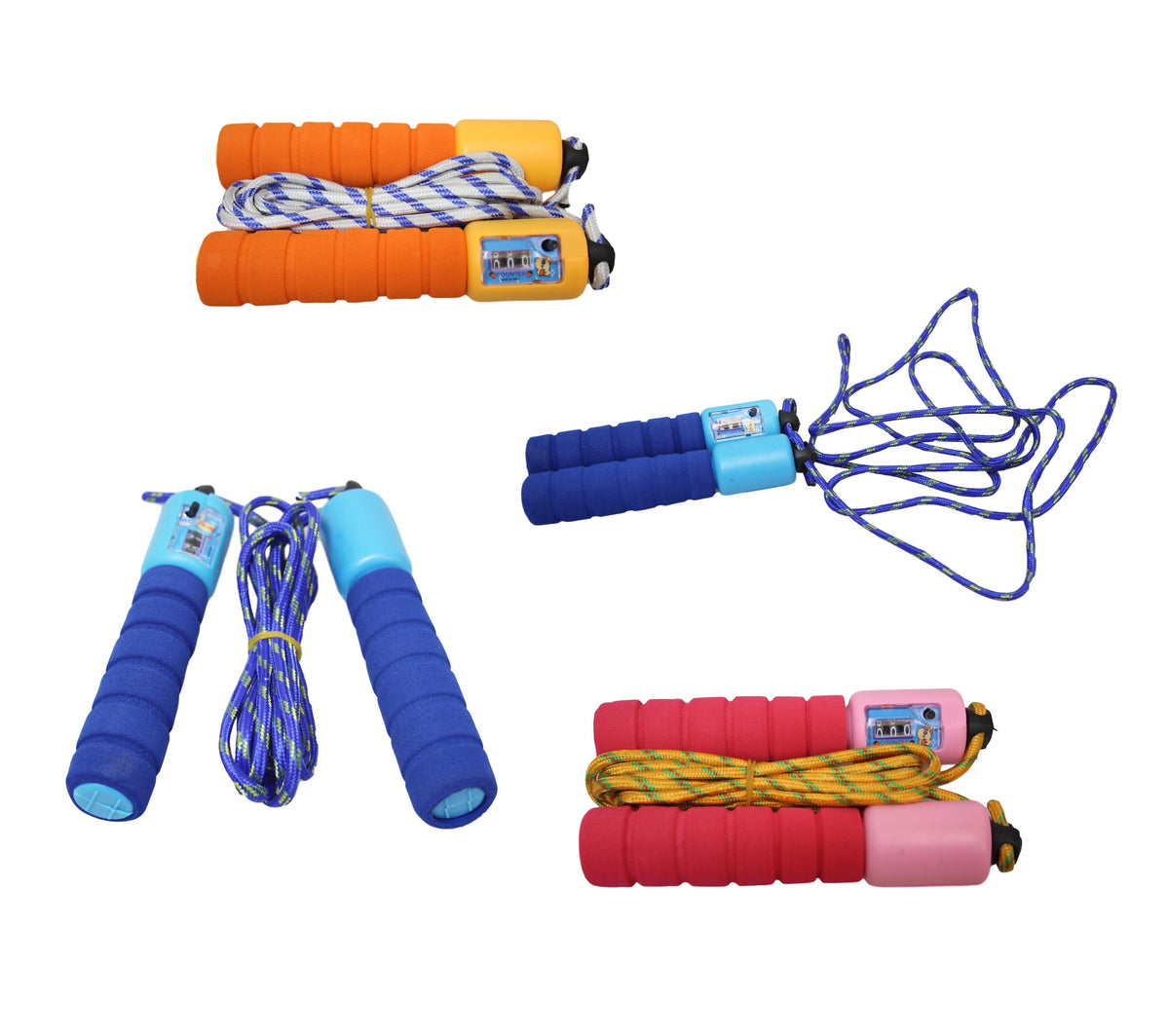 Children's Skipping Rope with Counter, Soft Handle & 2.4m Rope – Assorted Colours, SKU 0378 A