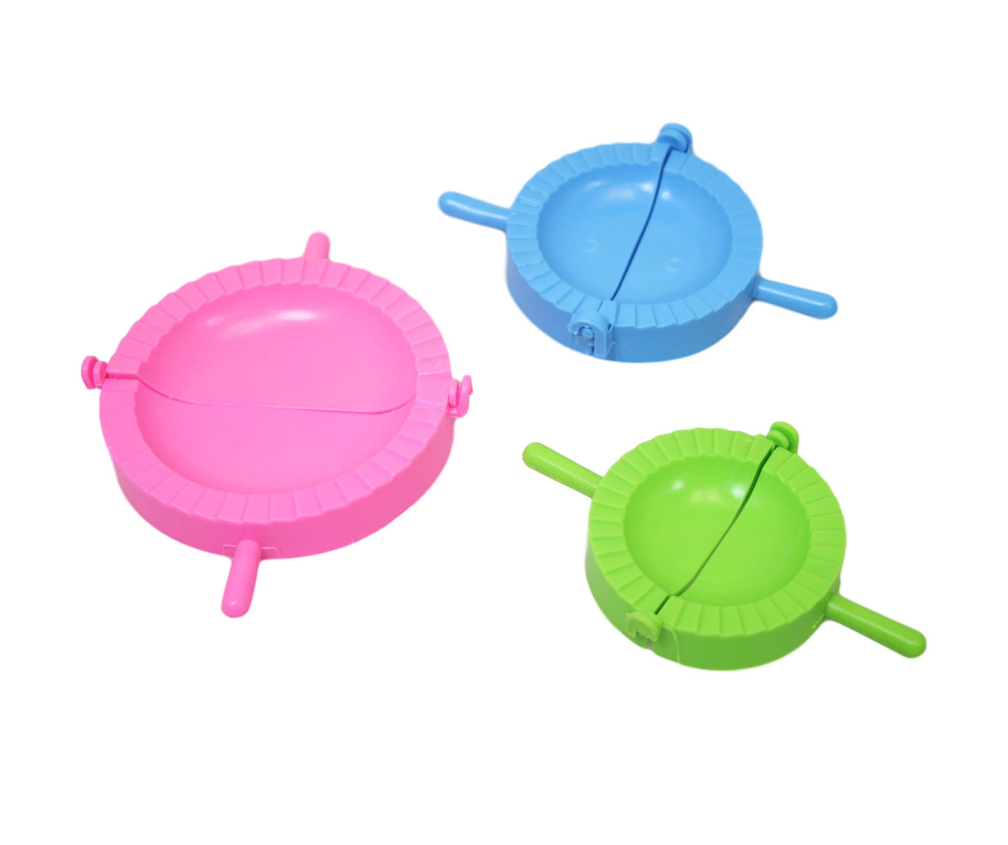 Plastic Dumpling Pastry Mould Maker Folder Set of 3 Assorted Sizes and Colours 1046 A (Large Letter Rate)
