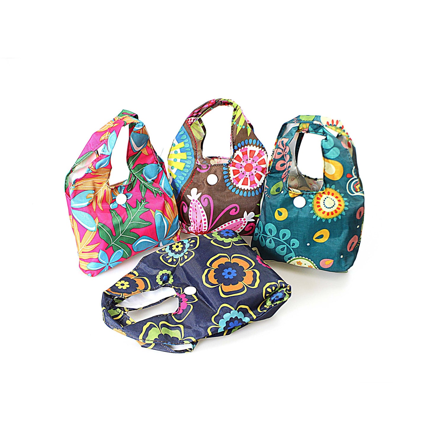 Mini Foldable Pocket Size Purse Bag In Assorted Designs 15cm 1115 (Large Letter Rate)