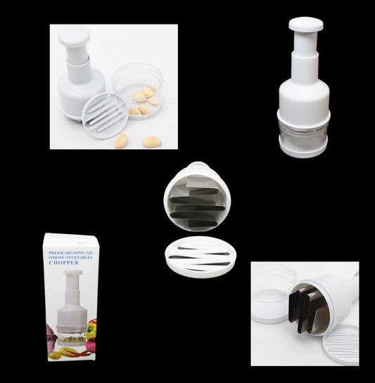 Plastic Kitchen Vegetable Chopper Pressing Cutter Slicer Peeler Dicer 21.5 x 6 x 8cm 1501 (Parcel Rate)