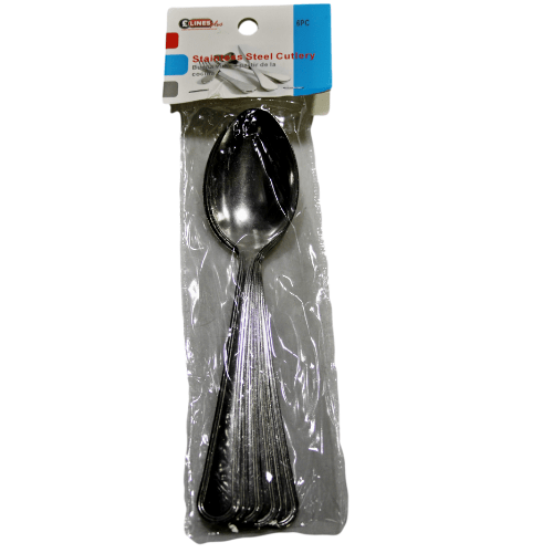Stainless Steel Kitchen Spoons 17 x 3.8 cm Pack of 6 4047 A (Large Letter Rate)