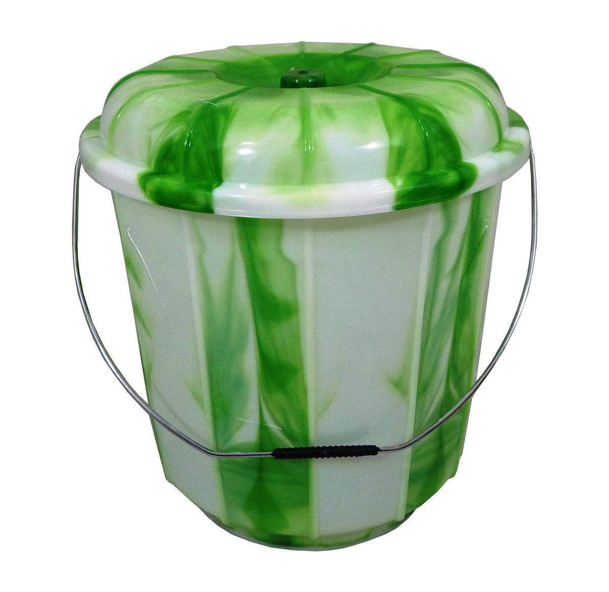 20 Litre Tie Dye Design Plastic Bucket Bin with Lid Assorted Colours MX4054 / 786985 A (Big Parcel Rate)p