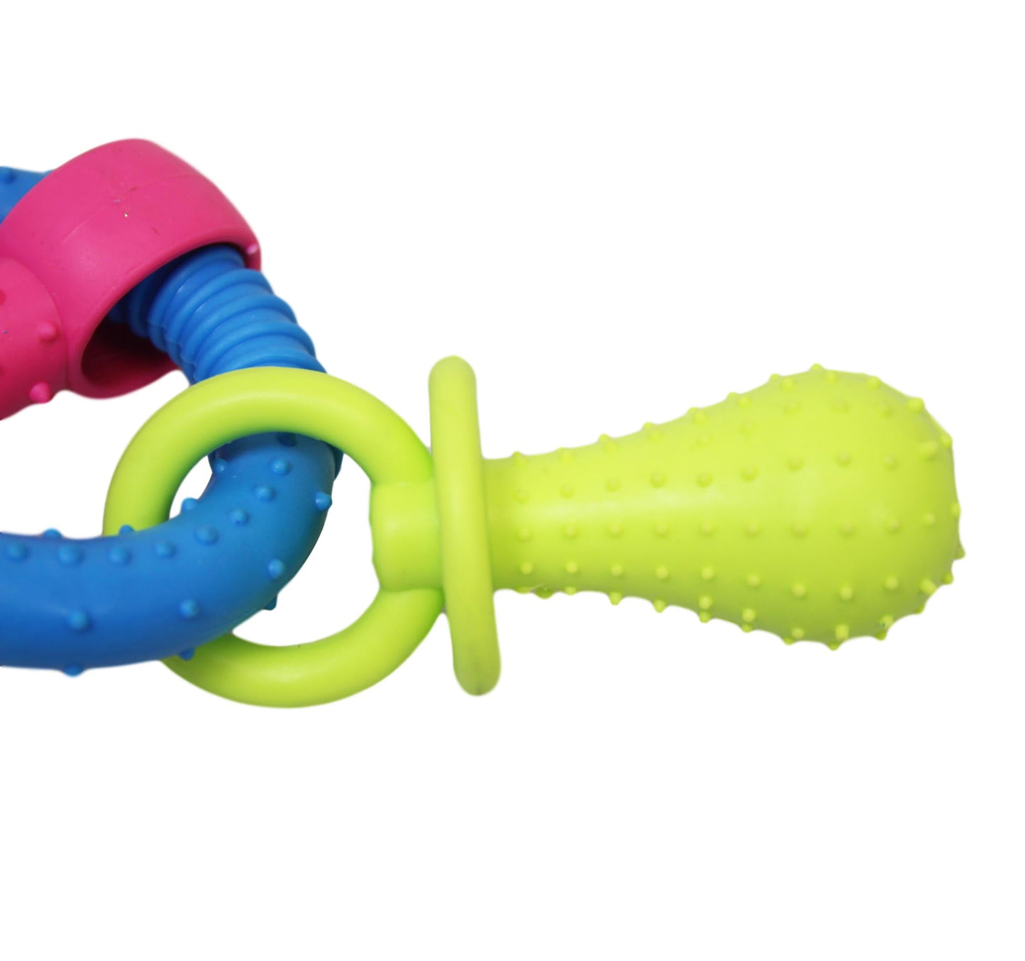 Pet Dog Chewing Toy Dummy Ring with Bone Assorted Colours 1817