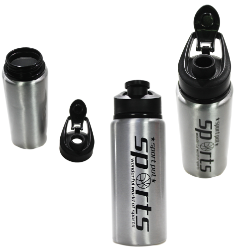 Metal Gym Sports Water Drinking Bottle 7 x 22 cm Assorted Colours 6487 A (Parcel Rate)