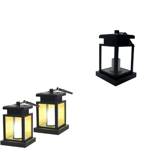 Solar Powered Lantern with Peg Clip Garden Decoration Light Candle Design 6700 (Parcel Rate)