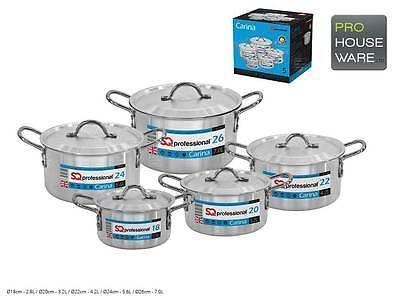 SQ Professional Galaxis Carina Aluminium Casserole Set of 5 18-20-22-24-26cm 2159 / 4881 (Big Parcel Rate)