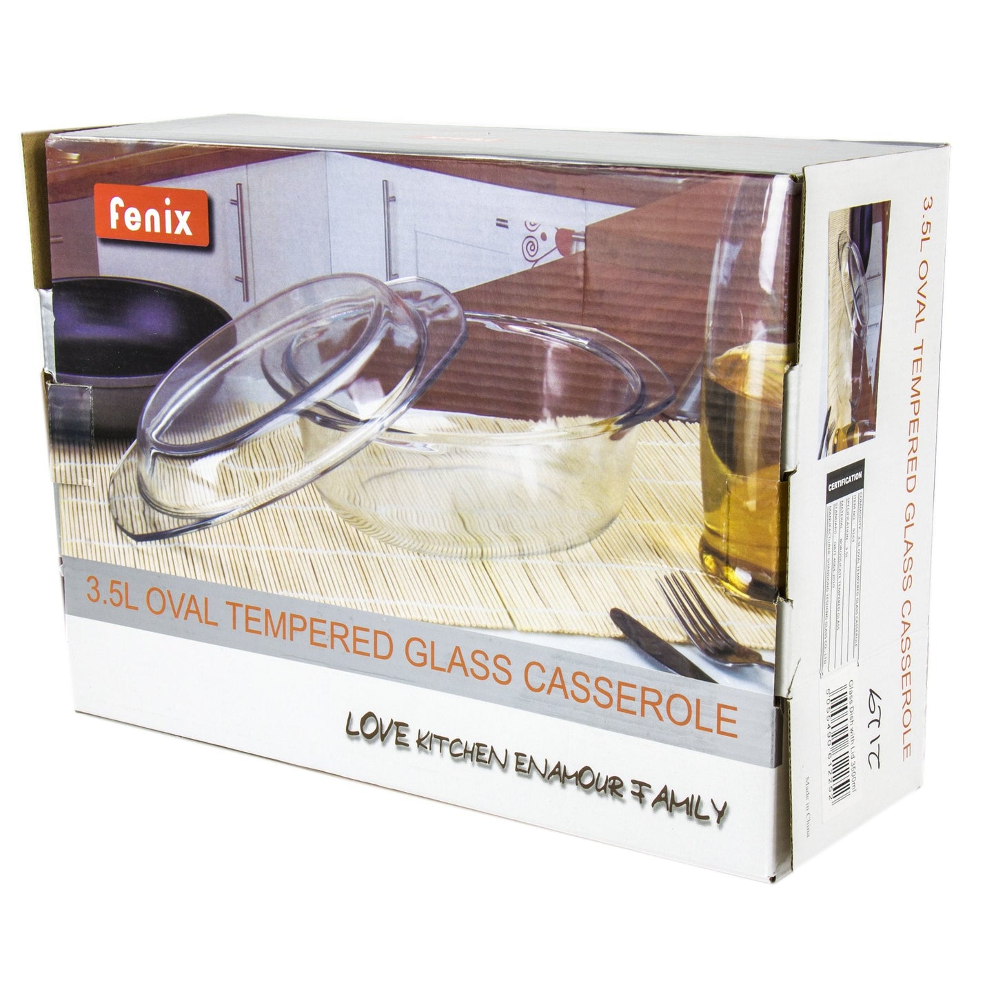 Durane Tempered Glass Oven Casserole with Lid 3.5L 2129 / 9727 (Parcel Plus Rate)