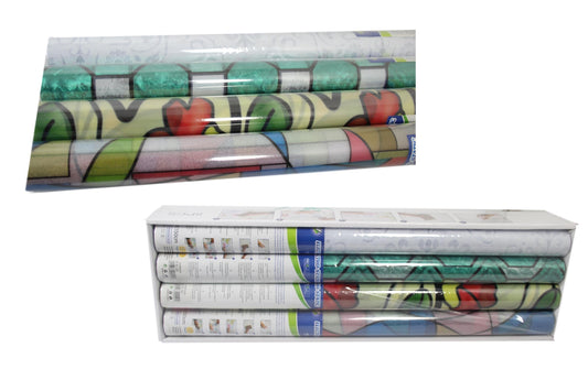 Water Resistant PVC Glass Window Door Privacy Film Sticker 45 x 150 cm Assorted Designs 2241 A (Parcel Rate)