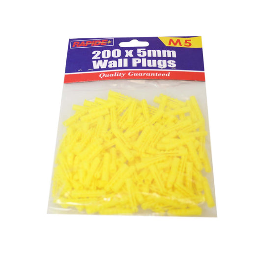 Rapide Yellow Builders Wall Plugs DIY M5 2481 (Parcel Rate)