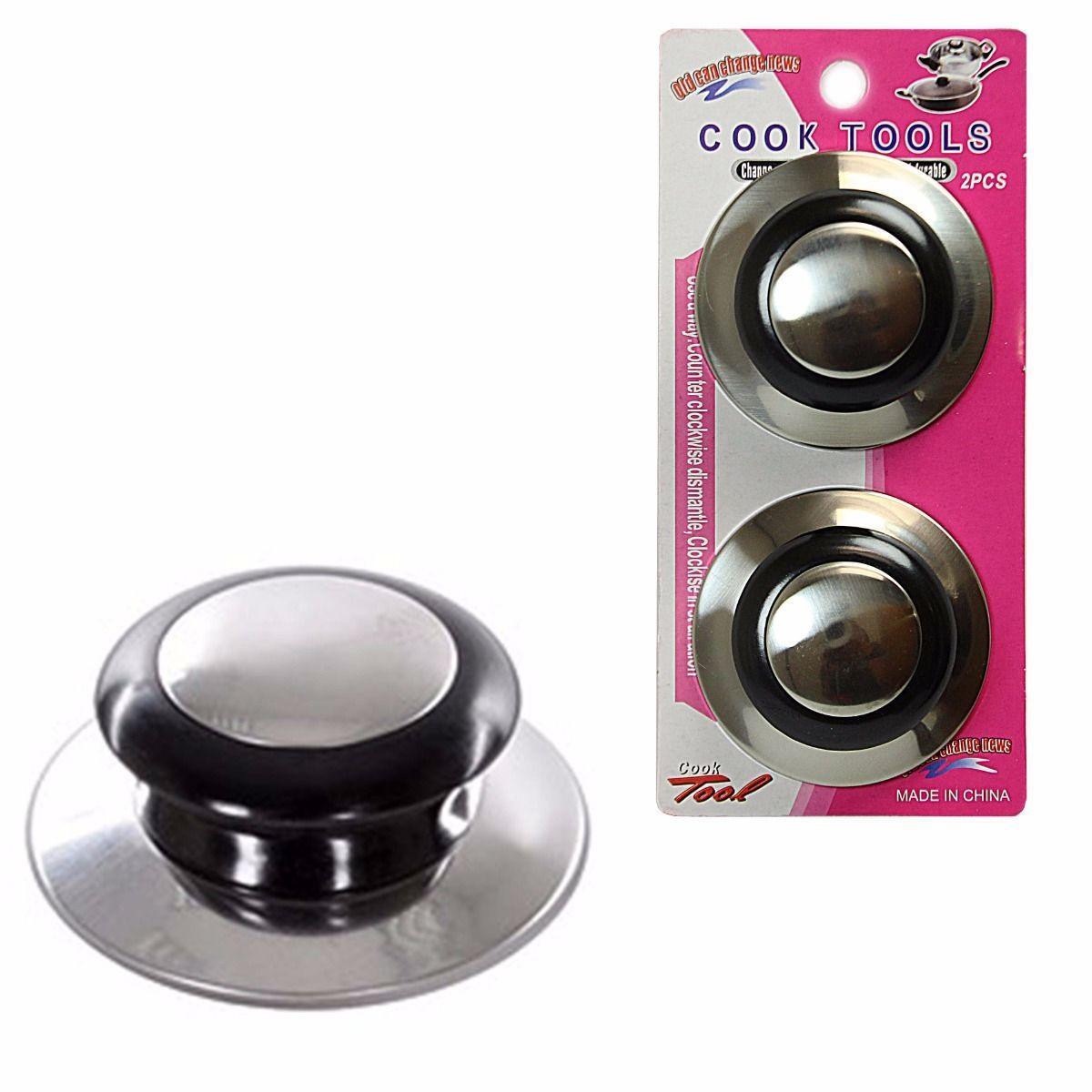 Metal Pan Lid Replacement Knobs with Screws Pack of 2 2914 A (Parcel Rate)