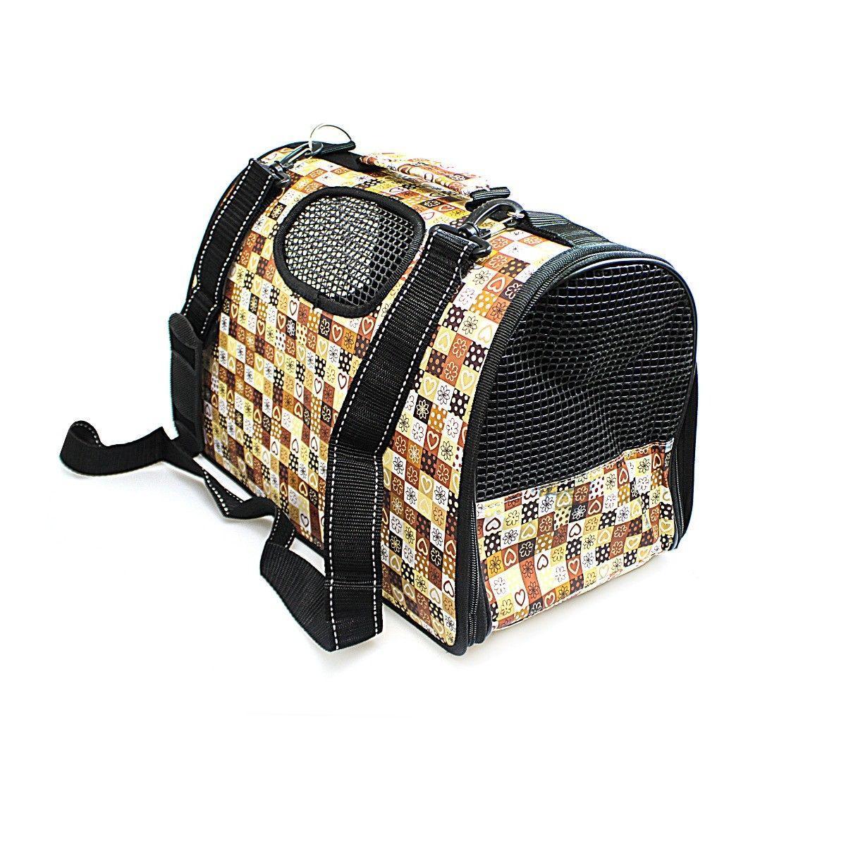 Pet Dog Cat Foldable Carry Case with Handle and Printed Design 47 x 30cm Assorted Designs 0080 (Parcel Rate)