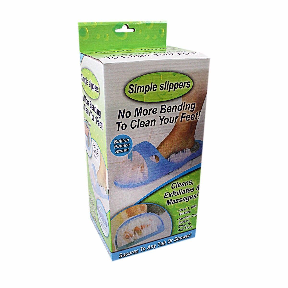 Simple Slippers No More Bending To Clean Your Feet Built In Pumice Stone Health 4510
