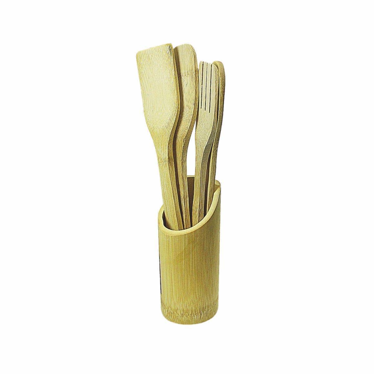 Bamboo Cooking Utensil Wooden Spoon Set of 5 3827 / 4832 (Parcel Rate)