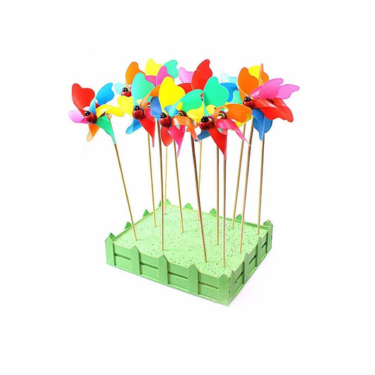 Small Plastic Rainbow Pinwheel Windmill x 1 2117 (Parcel Rate)