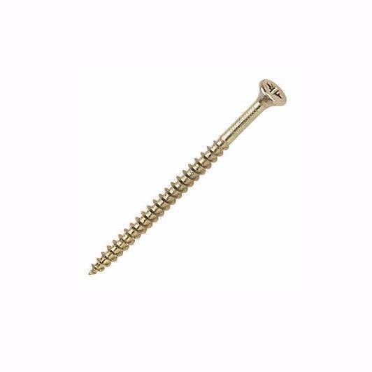 6.0 x 100 Pozi Countersunk Hardened Chipboard Wood Screws Yellow 0386 (Large Letter Rate)