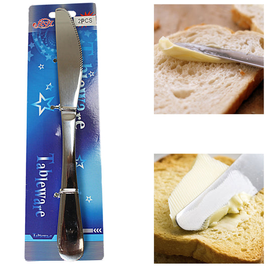 Stainless Steel Kitchen Butter Knife Pack of 2 0797 (Large Letter Rate)