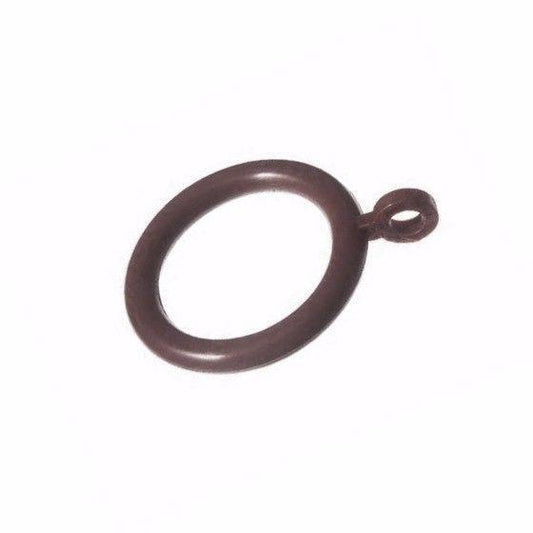6 x Curtain Pole Rings 56mm (28mm poles) Dark Wood Pack Of 6 0687 (Large Letter Rate)