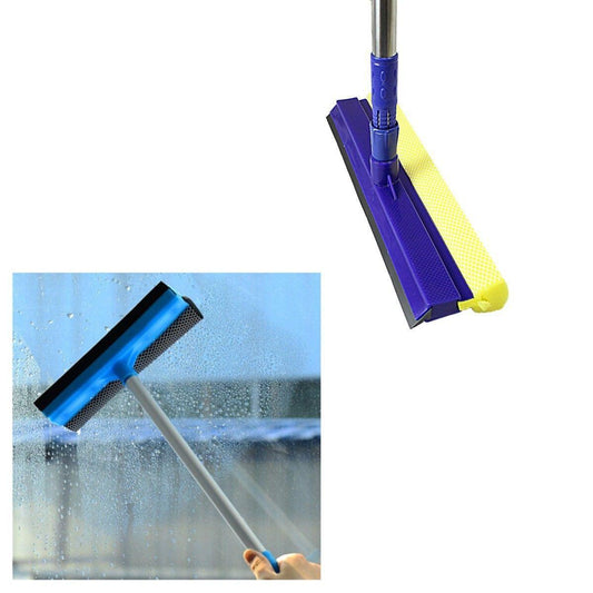 Double Sided Plastic Bathroom Window Wiper Squeegee and Sponge 3671 A (Parcel Rate)